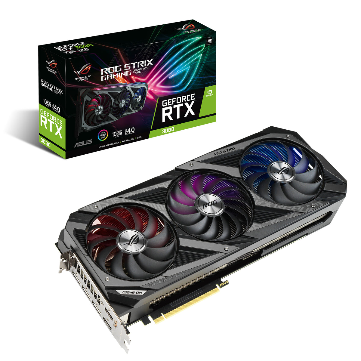 ASUS ROG STRIX V2 GAMING - NVIDIA 10 GB GDDR6X GeForce RTX 3080 graphics card