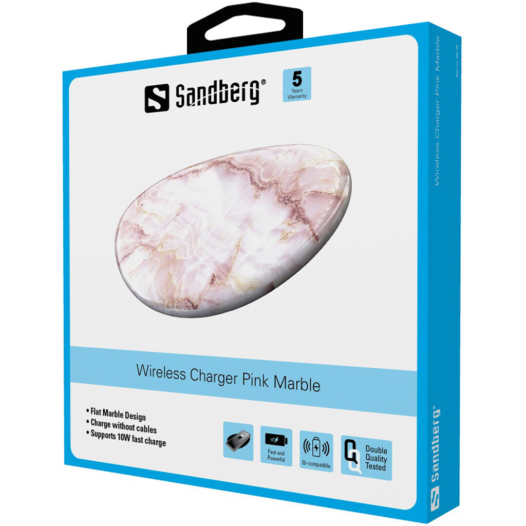 Sandberg - Wireless Charger in Pink Marble