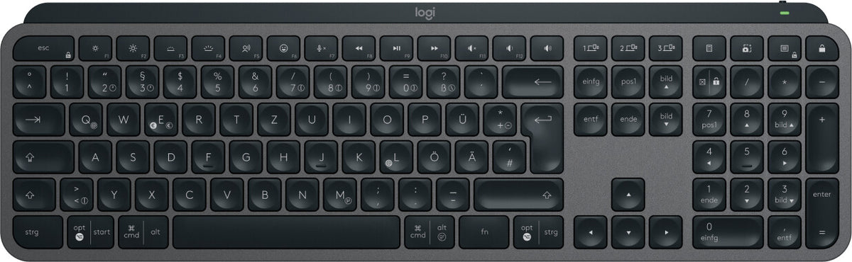 Logitech MX Keys S Combo -  RF Wireless + Bluetooth Mouse + Wireless QWERTZ German Keyboard