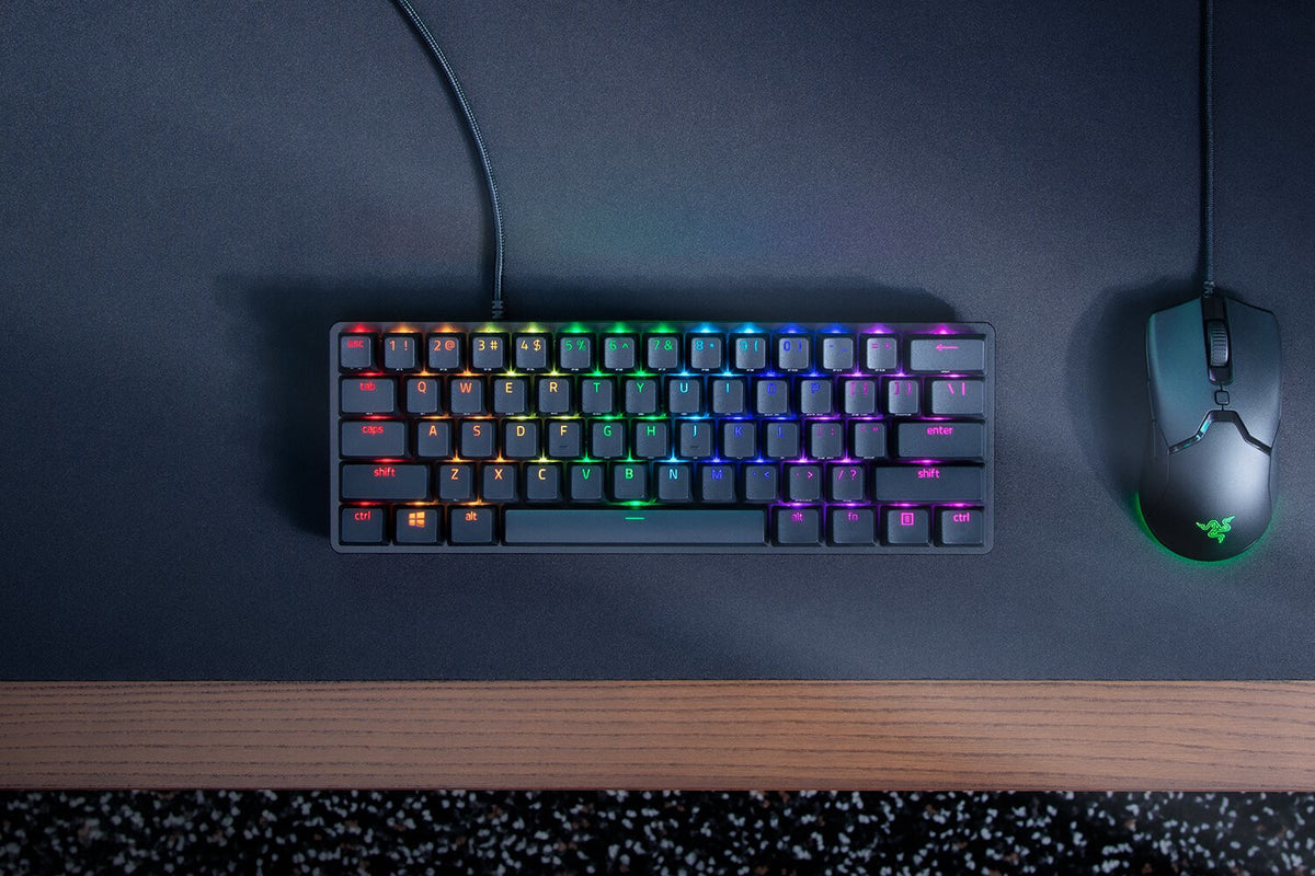 Razer Huntsman Mini Clicky - USB Wired RGB Opto-mechanical Keyboard in Black (QWERTY UK)