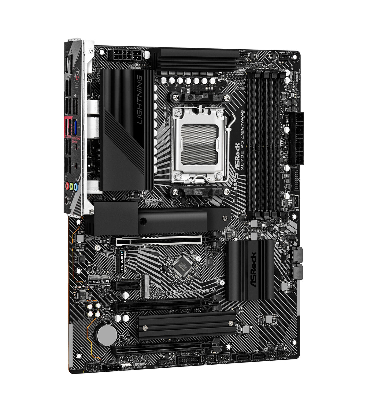 Asrock X670E PG LIGHTNING ATX motherboard - AMD X670 Socket AM5