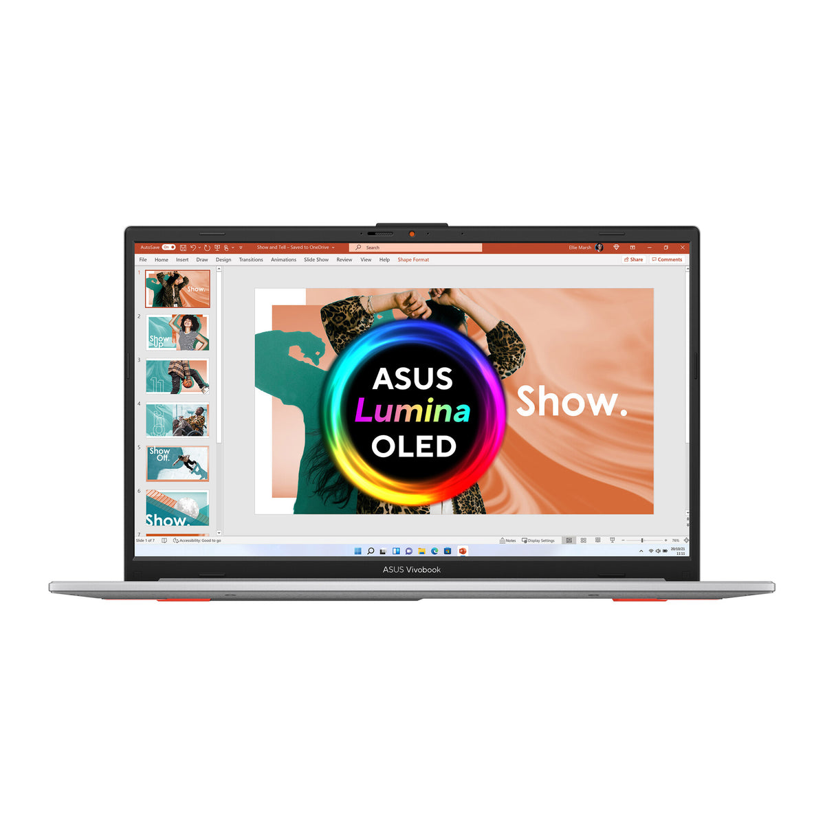 ASUS Vivobook Go 15 OLED Laptop - 39.6 cm (15.6&quot;) - AMD Ryzen™ 5 7520U - 8 GB LPDDR5-SDRAM - 256 GB SSD - Wi-Fi 6E - Windows 11 Home in S mode - Silver