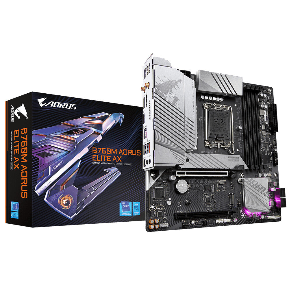 Gigabyte B760M AORUS ELITE AX Micro ATX motherboard - Intel B760 LGA 1700