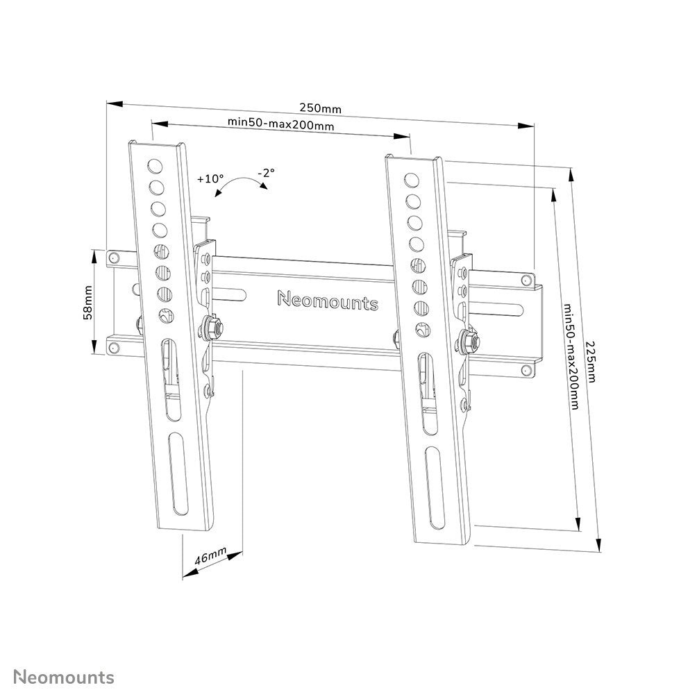 Neomounts WL35-350BL12 - TV wall mount for 61 cm (24&quot;) to 139.7 cm (55&quot;)