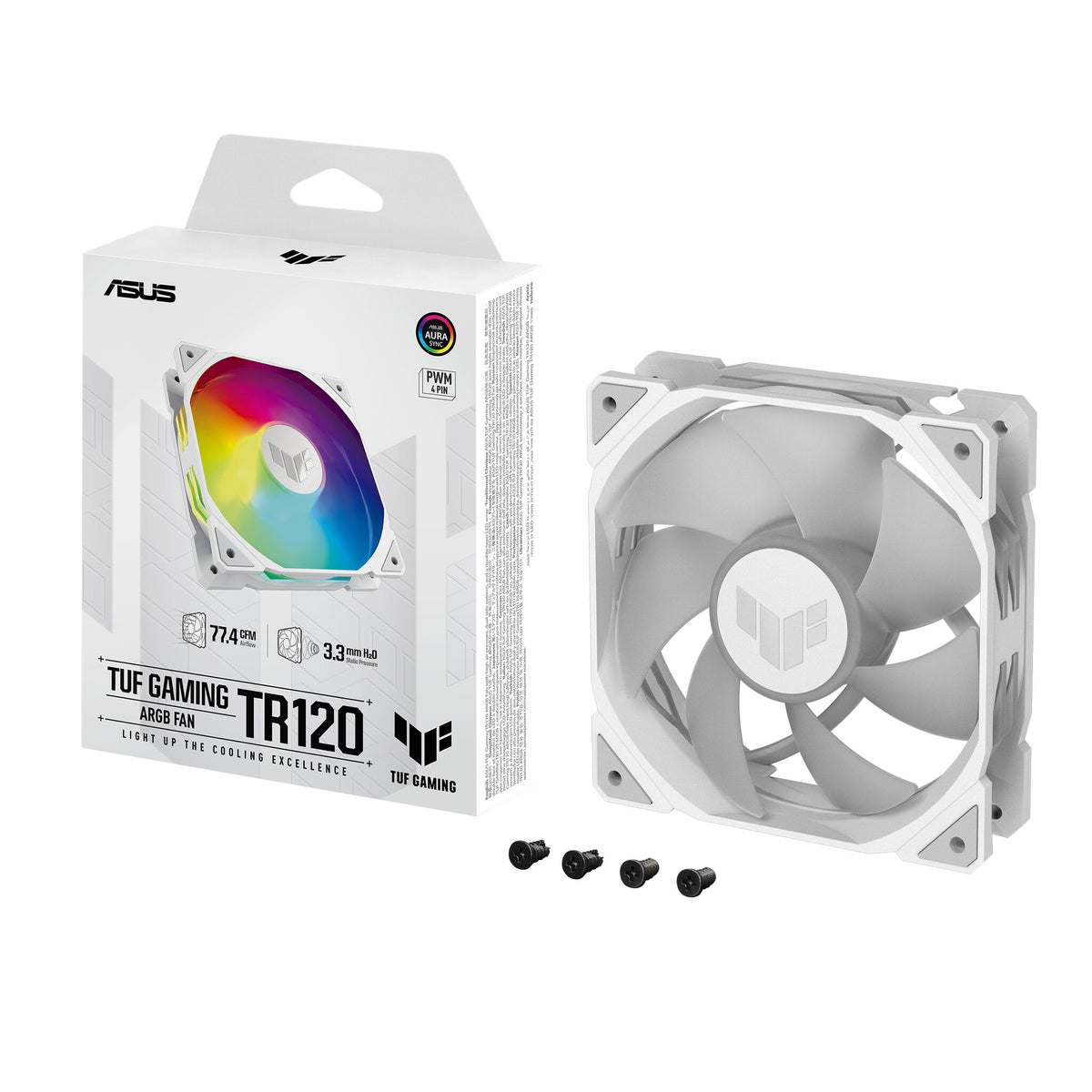 ASUS TUF GAMING TR120 ARGB - Computer Case Fan in White - 120mm