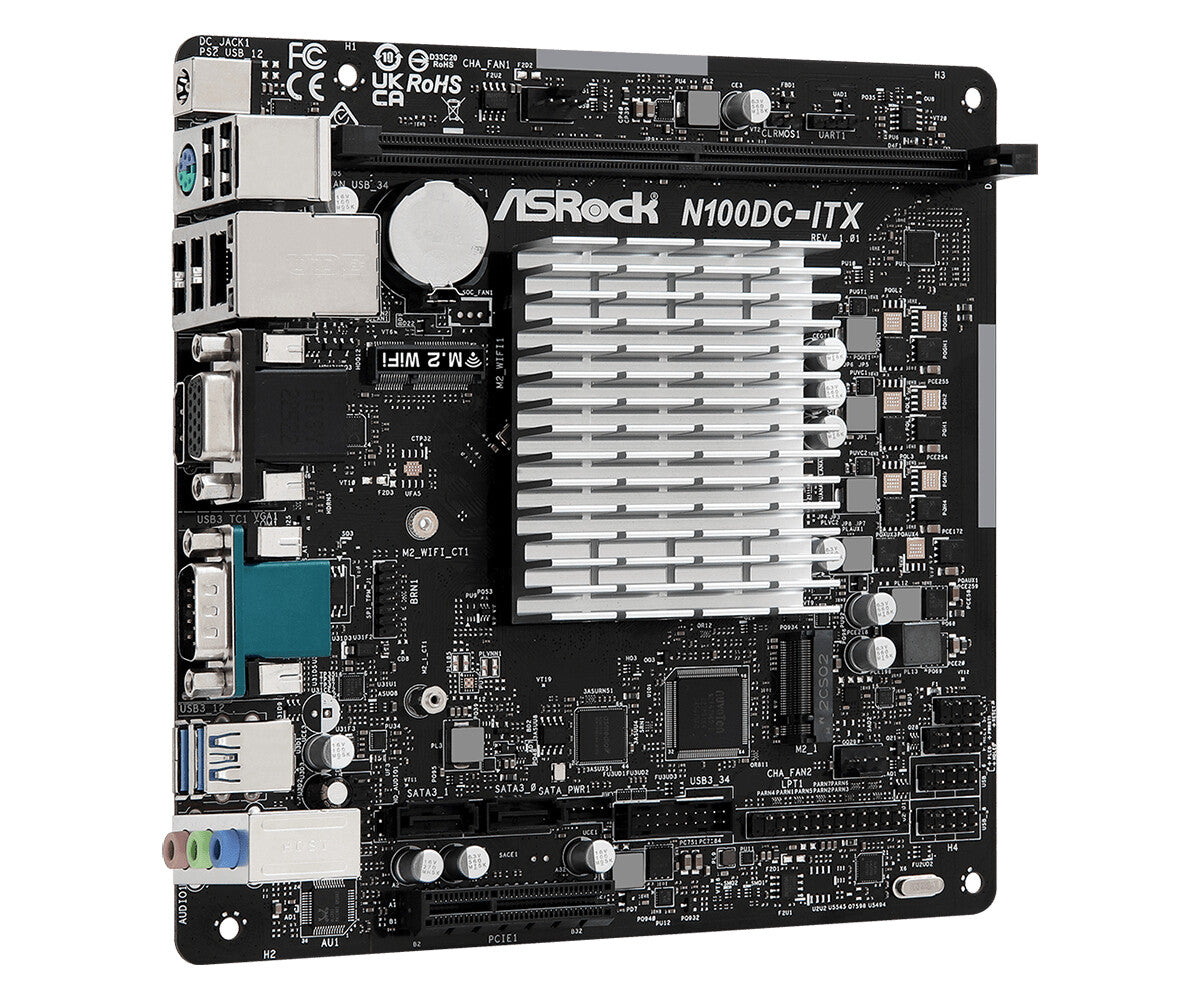 Asrock N100DC-ITX mini ITX motherboard - Integrated CPU