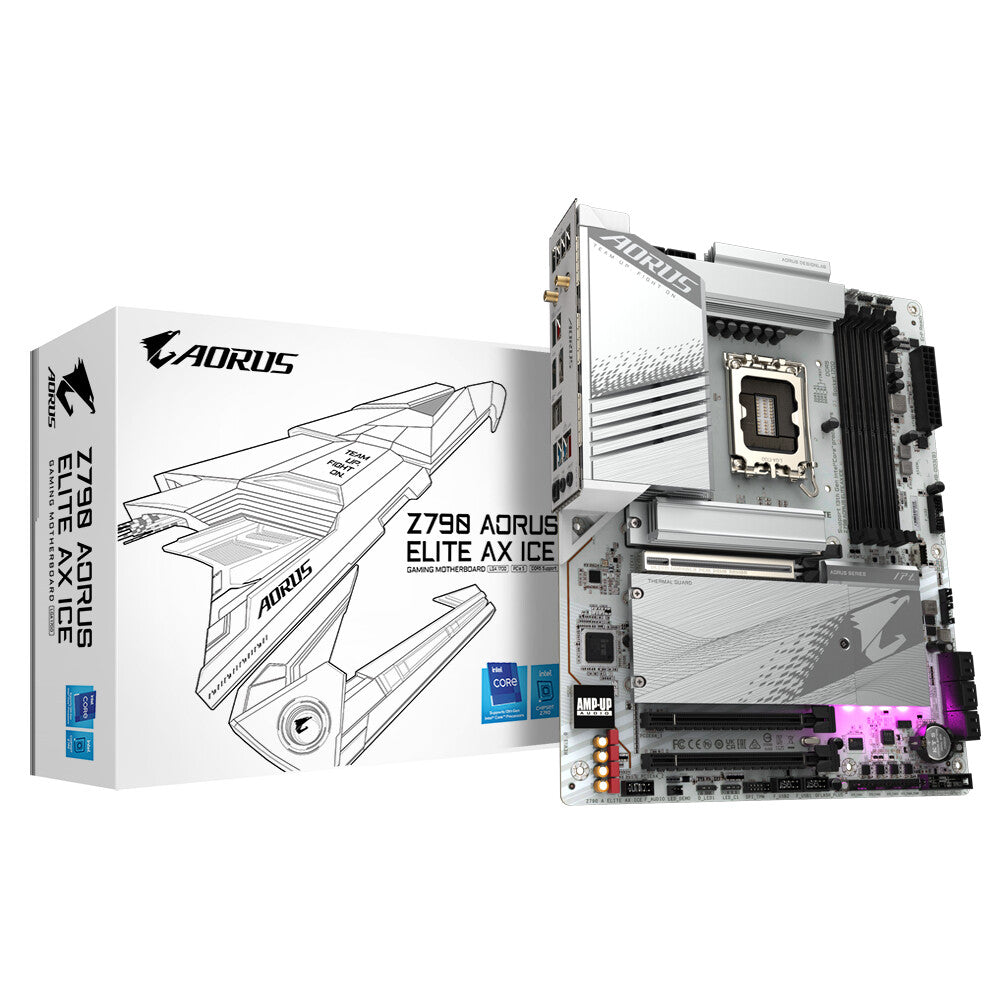 Gigabyte Z790 AORUS ELITE AX ICE ATX motherboard - Intel Z790 Express LGA 1700