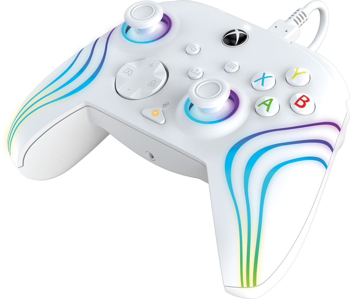 PDP Afterglow Wave - Wired Controller for PC / Xbox Series X|S in White