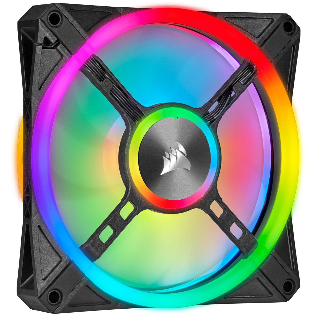 Corsair iCUE QL120 RGB - Computer Case Fan in Black / White - 120mm (Pack of 3)