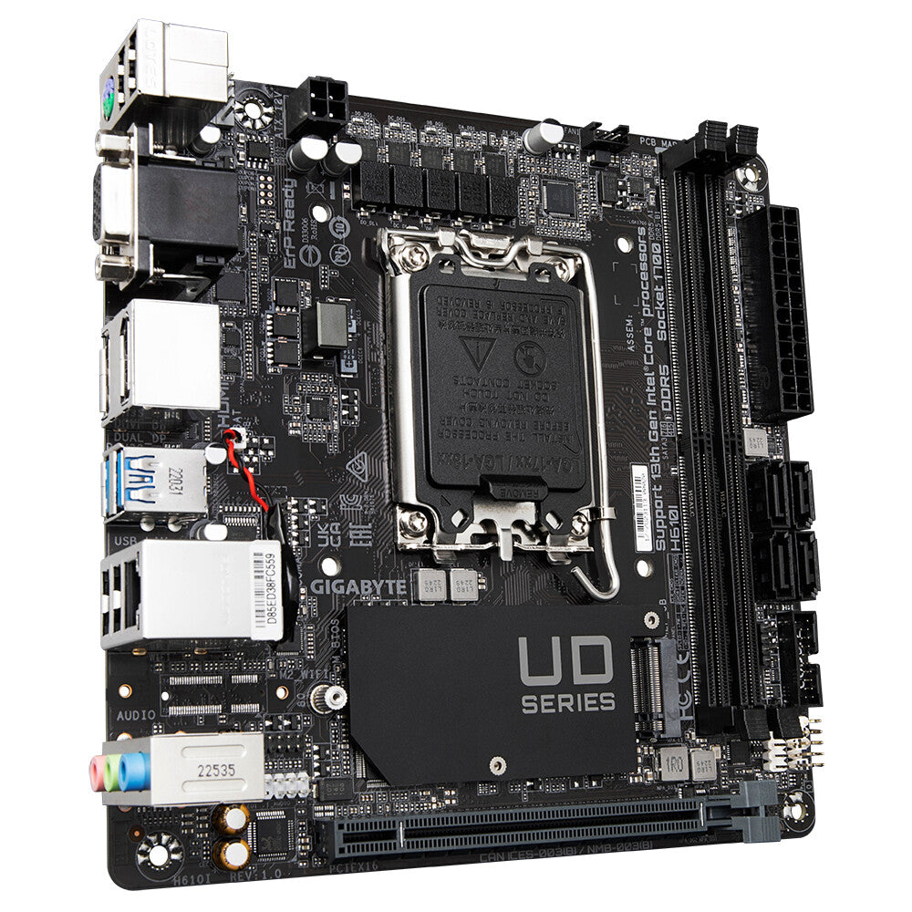 Gigabyte H610I ATX motherboard - Intel H610 LGA 1700