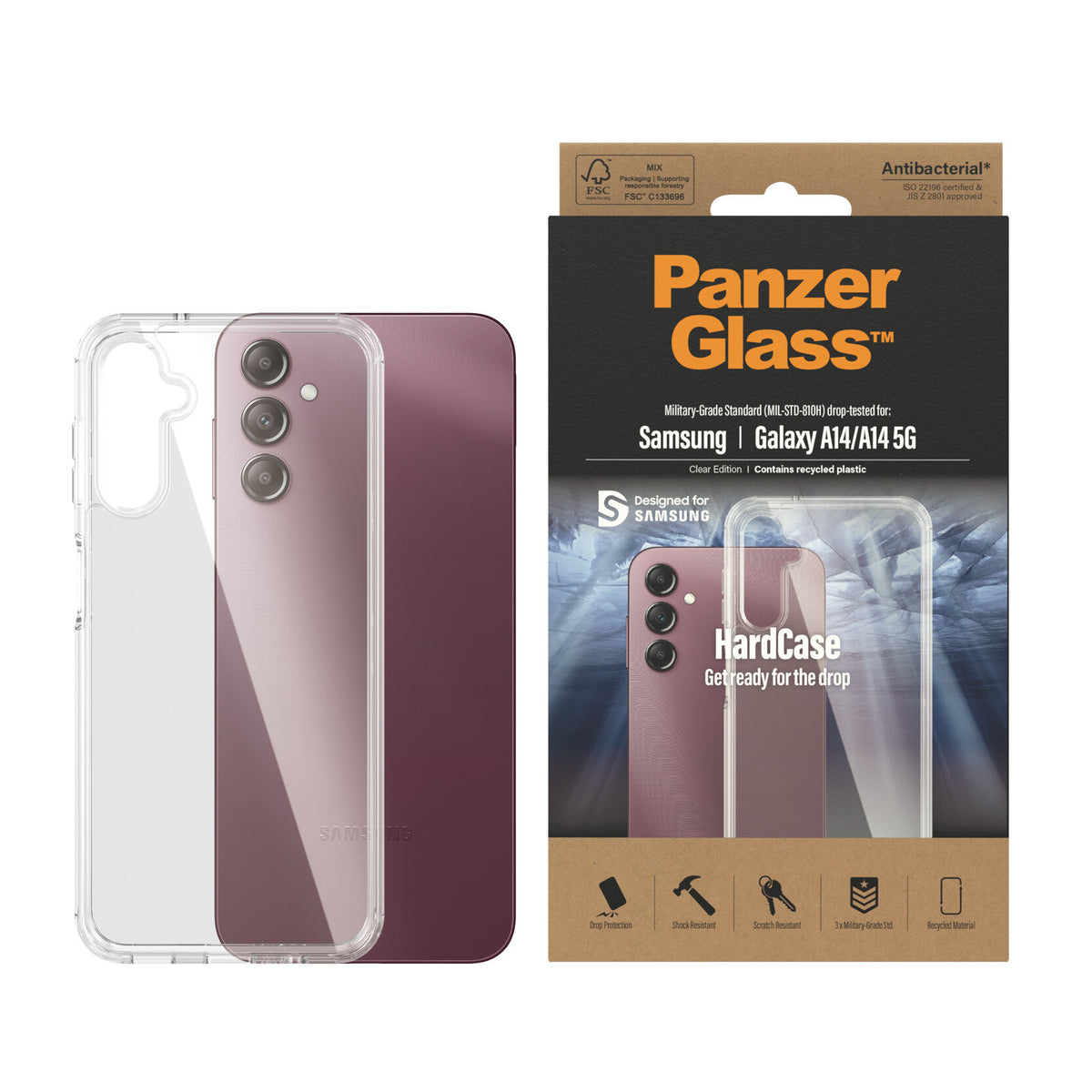 PanzerGlass ® HardCase for Galaxy A14 / A14 (5G) in Transparent