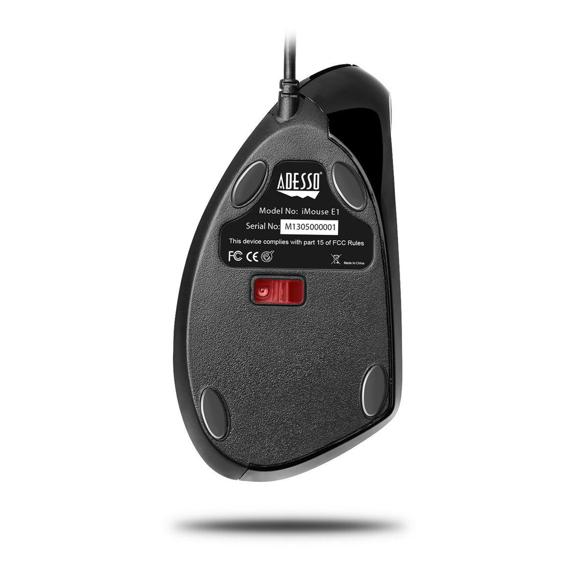 Adesso iMouse E1 - Vertical Ergonomic Illuminated Mouse - 1,600 DPI