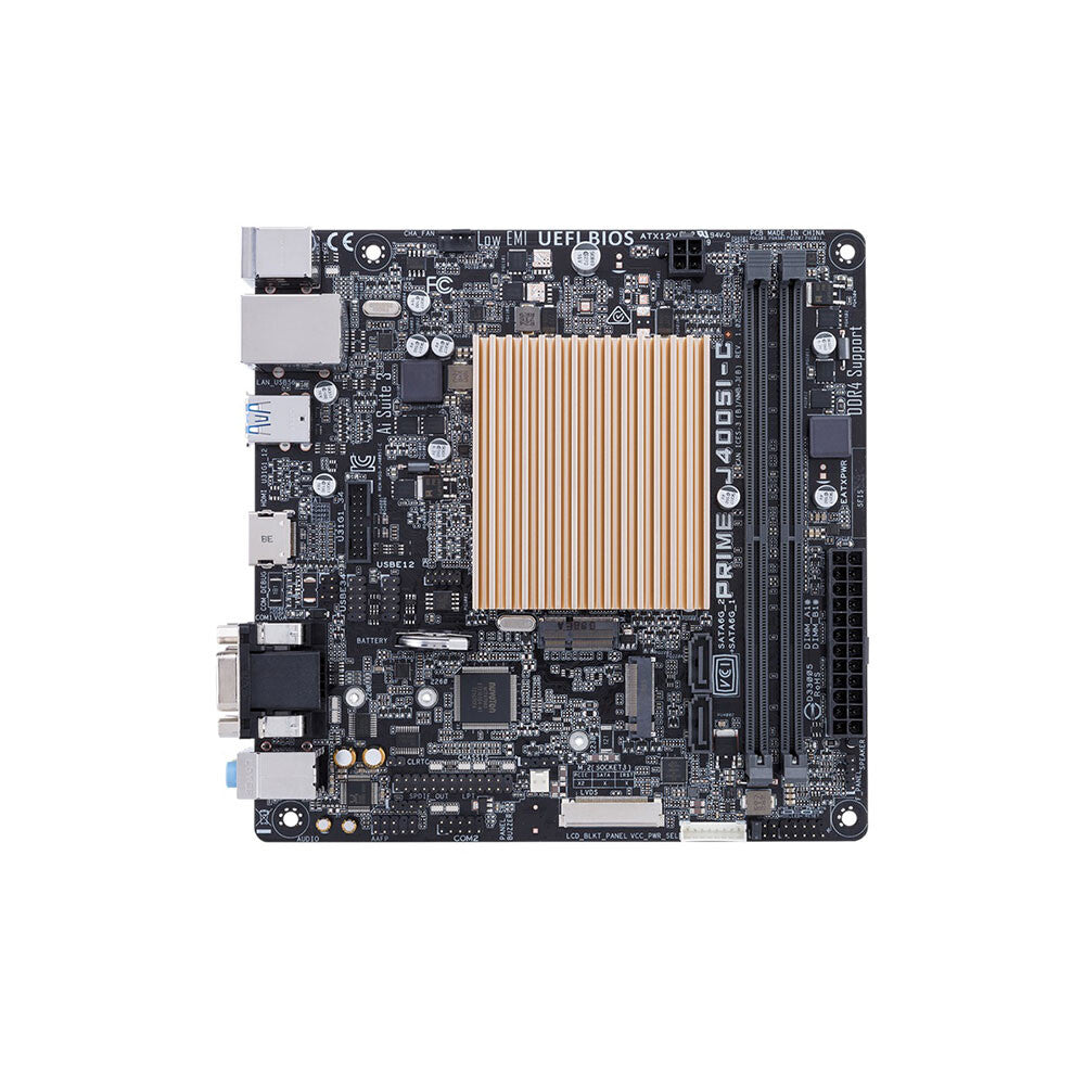 ASUS PRIME J4005I-C, Integrated Intel Dual-Core J4005, Thin Mini ITX, 2 DDR4, M.2, VGA, HDMI, Serial Port