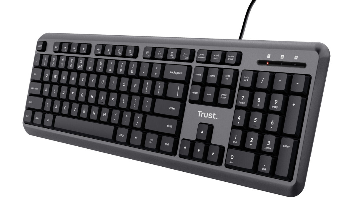 Trust ODY - USB Wired Membrane Keyboard in Black / Grey (QWERTY UK)