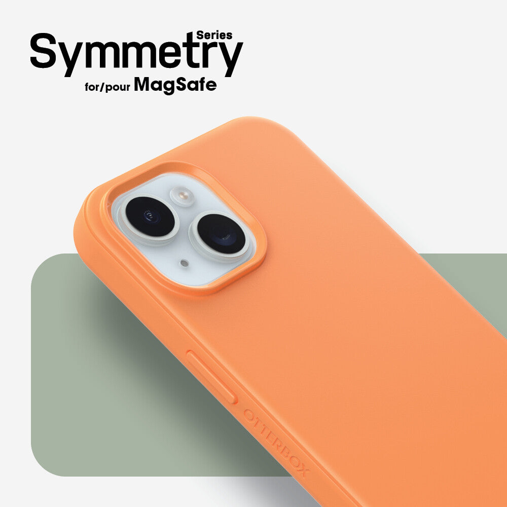 OtterBox Symmetry Series for MagSafe for iPhone 15 in Sunstone (Orange)