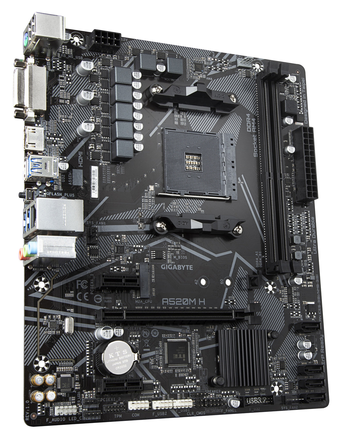 Gigabyte A520M H Micro ATX motherboard - AMD A520 Socket AM4