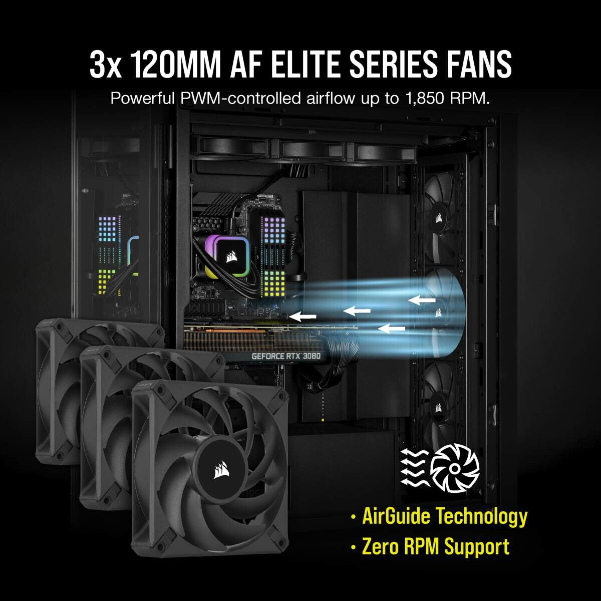 Corsair iCUE H150i RGB ELITE - All-in-one Liquid Processor Cooler in Black - 360mm