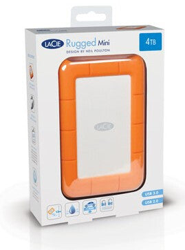 LaCie Rugged Mini - Micro-USB B External hard drive in Orange - 4 TB