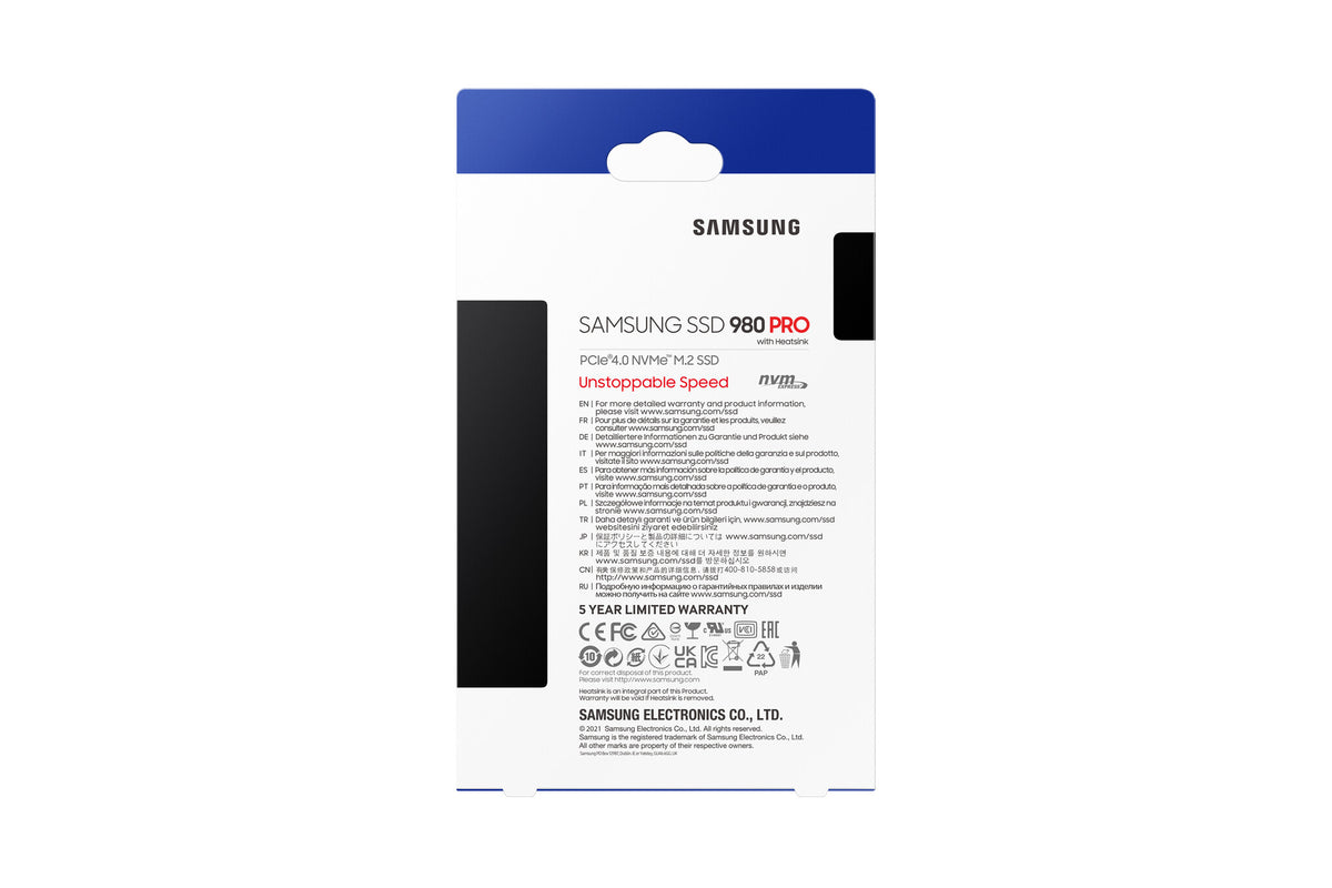 Samsung 980 Pro - PCI Express 4.0 V-NAND MLC NVMe M.2 SSD - 1 TB