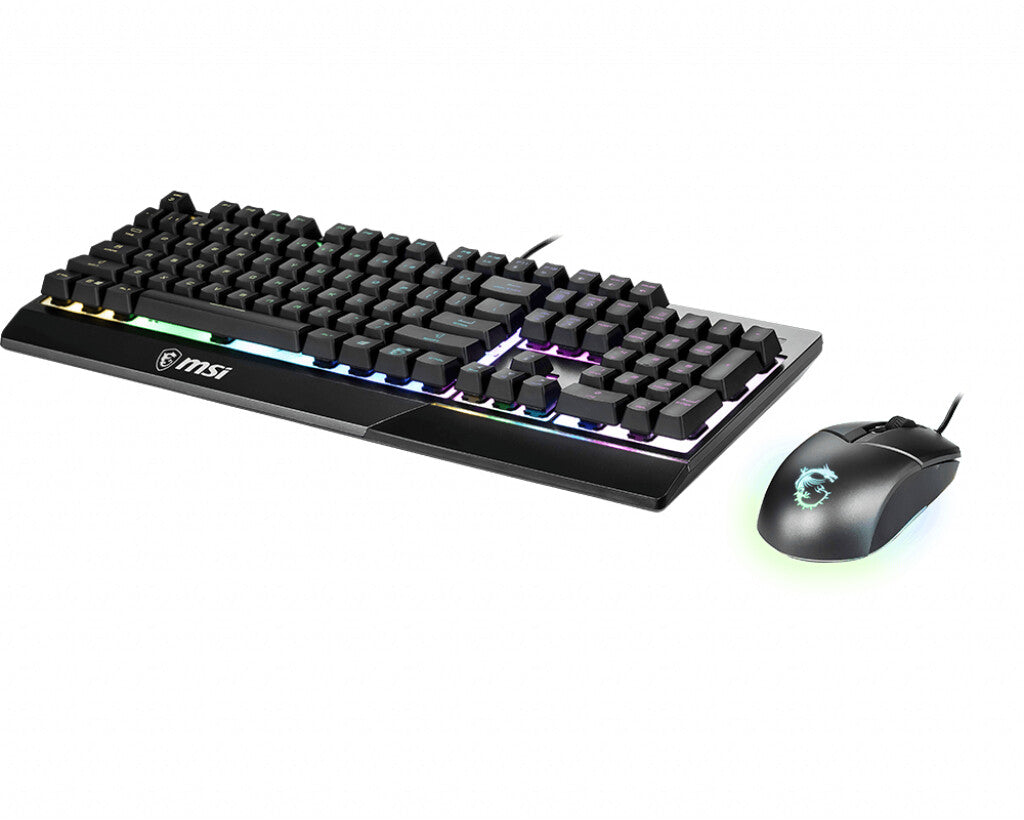 MSI VIGOR GK30 COMBO -  MEMchanical RGB Gaming Keyboard (QWERTZ German) + Clutch GM11 Optical Gaming Mouse - 5,000 DPI