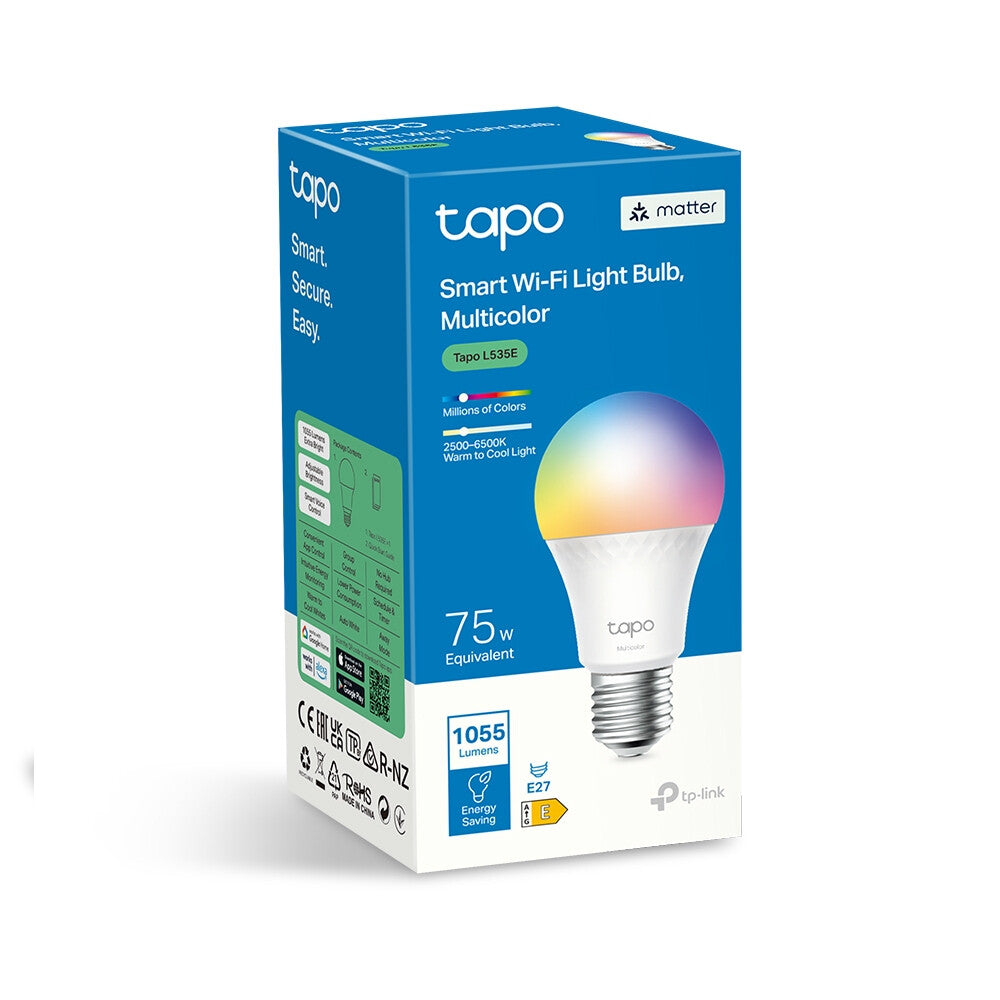 TP-Link Tapo Smart Wi-Fi Lightbulb - Multicolour - E27