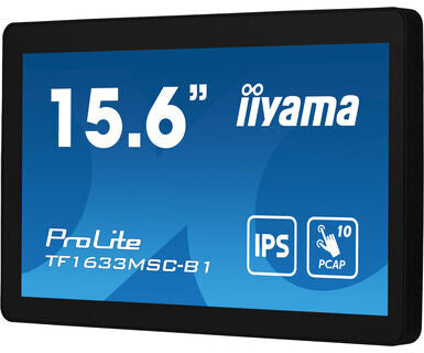 iiyama ProLite TF1633MSC-B1 - 39.6 cm (15.6&quot;) - 1920 x 1080 pixels Full HD Touchscreen Monitor