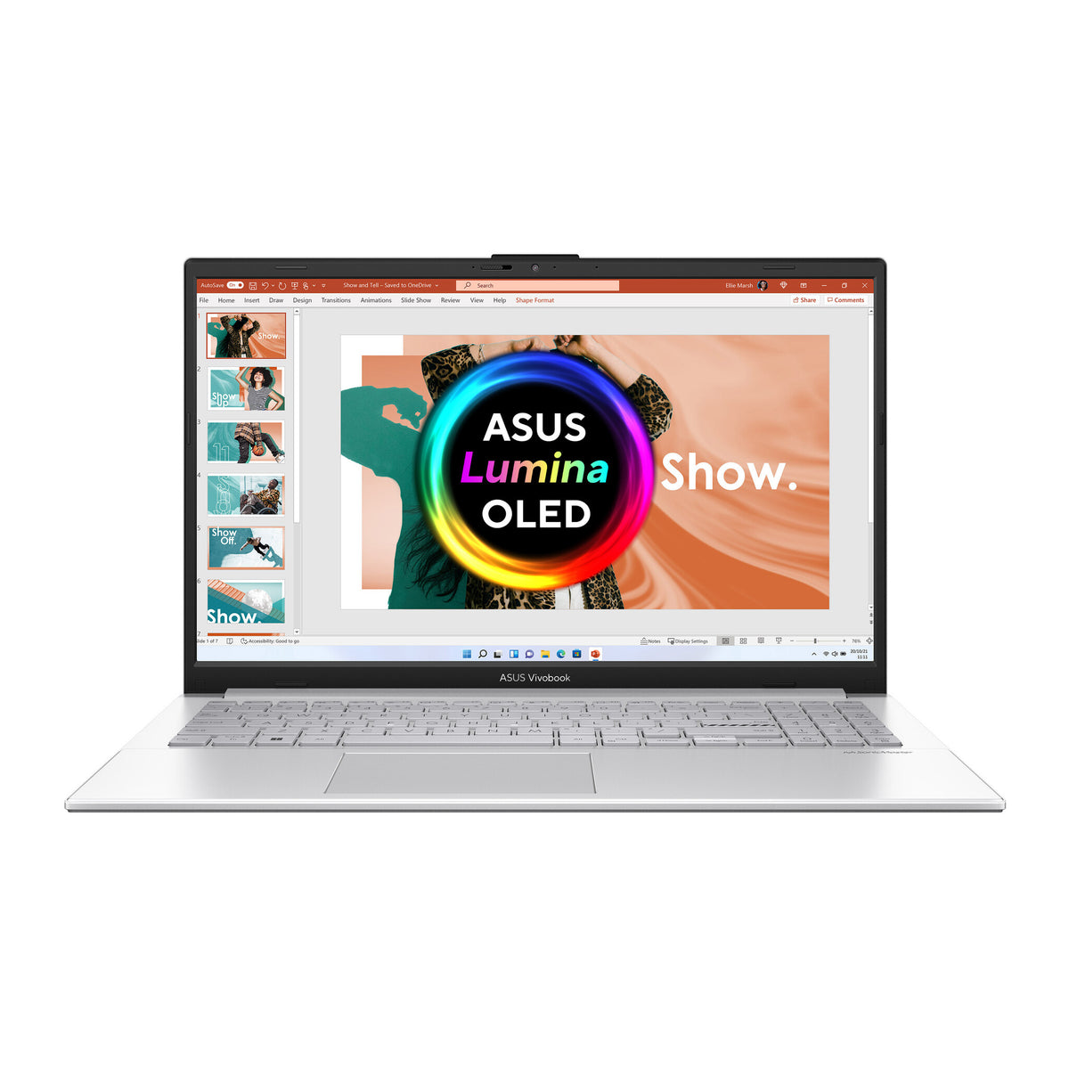 ASUS Vivobook Go 15 OLED Laptop - 39.6 cm (15.6&quot;) - AMD Ryzen™ 5 7520U - 8 GB LPDDR5-SDRAM - 256 GB SSD - Wi-Fi 6E - Windows 11 Home in S mode - Silver