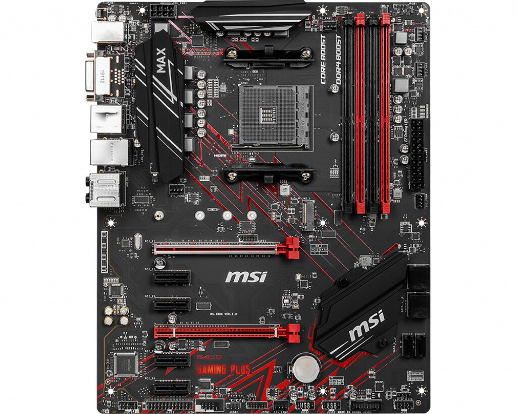 MSI B450 GAMING PLUS MAX ATX motherboard - AMD B450 Socket AM4