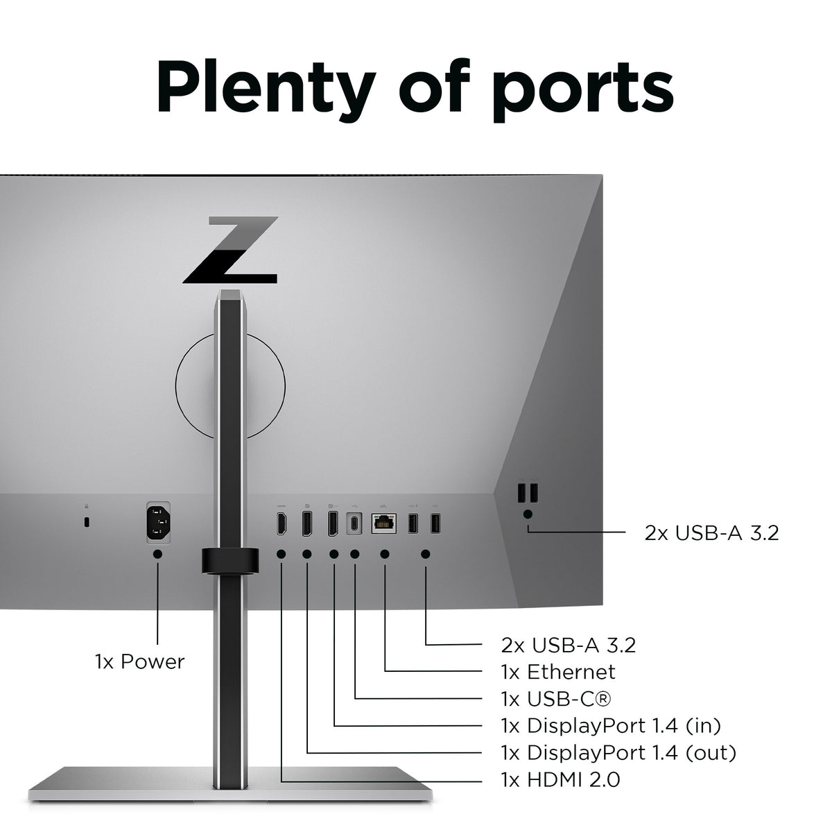 HP Z24M G3 - 60.5 cm (23.8&quot;) - 2560 x 1440 pixels Quad HD Monitor