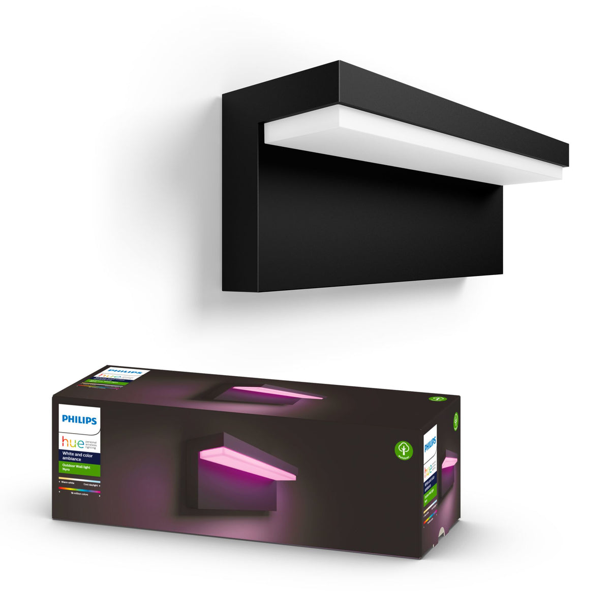 Philips Hue Nyro Outdoor wall light - White and colour ambiance