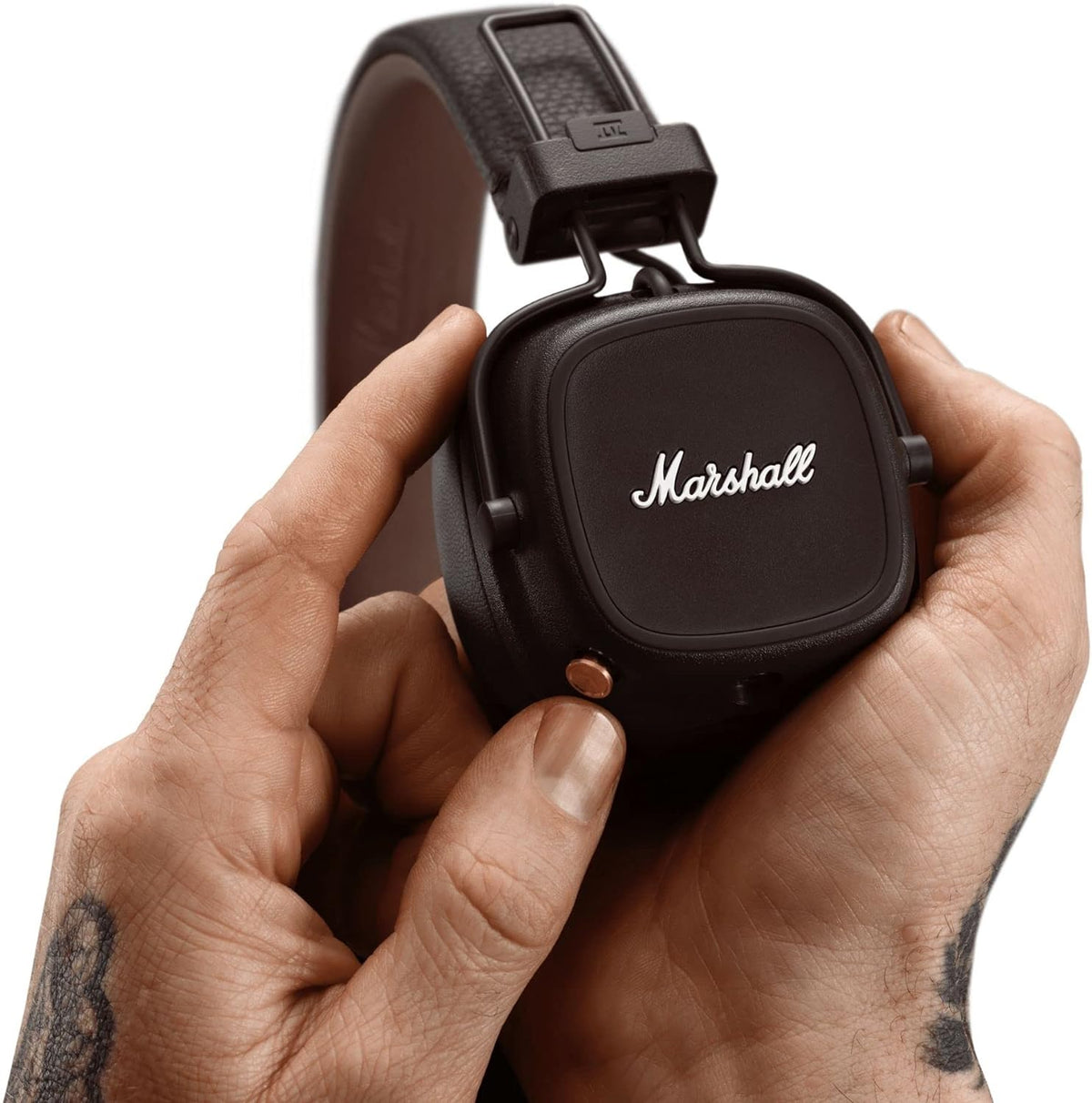 Marshall Major IV 3.5m Wired &amp; Wireless Bluetooth On Ear Headphones in Brown