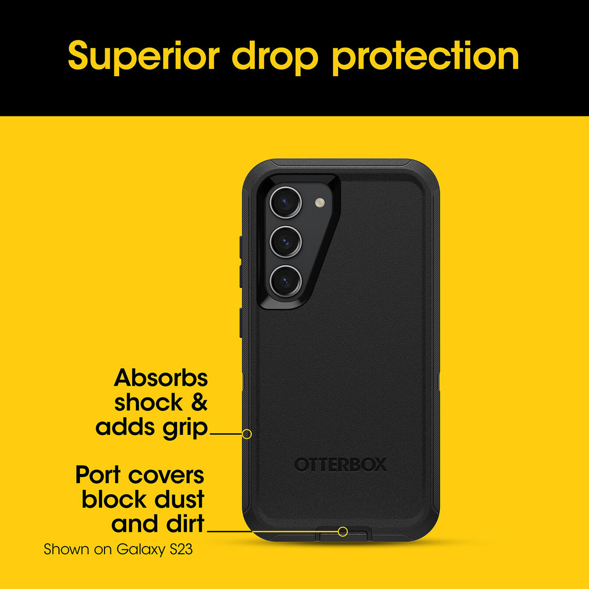 OtterBox Defender Series for Galaxy S24 in Black