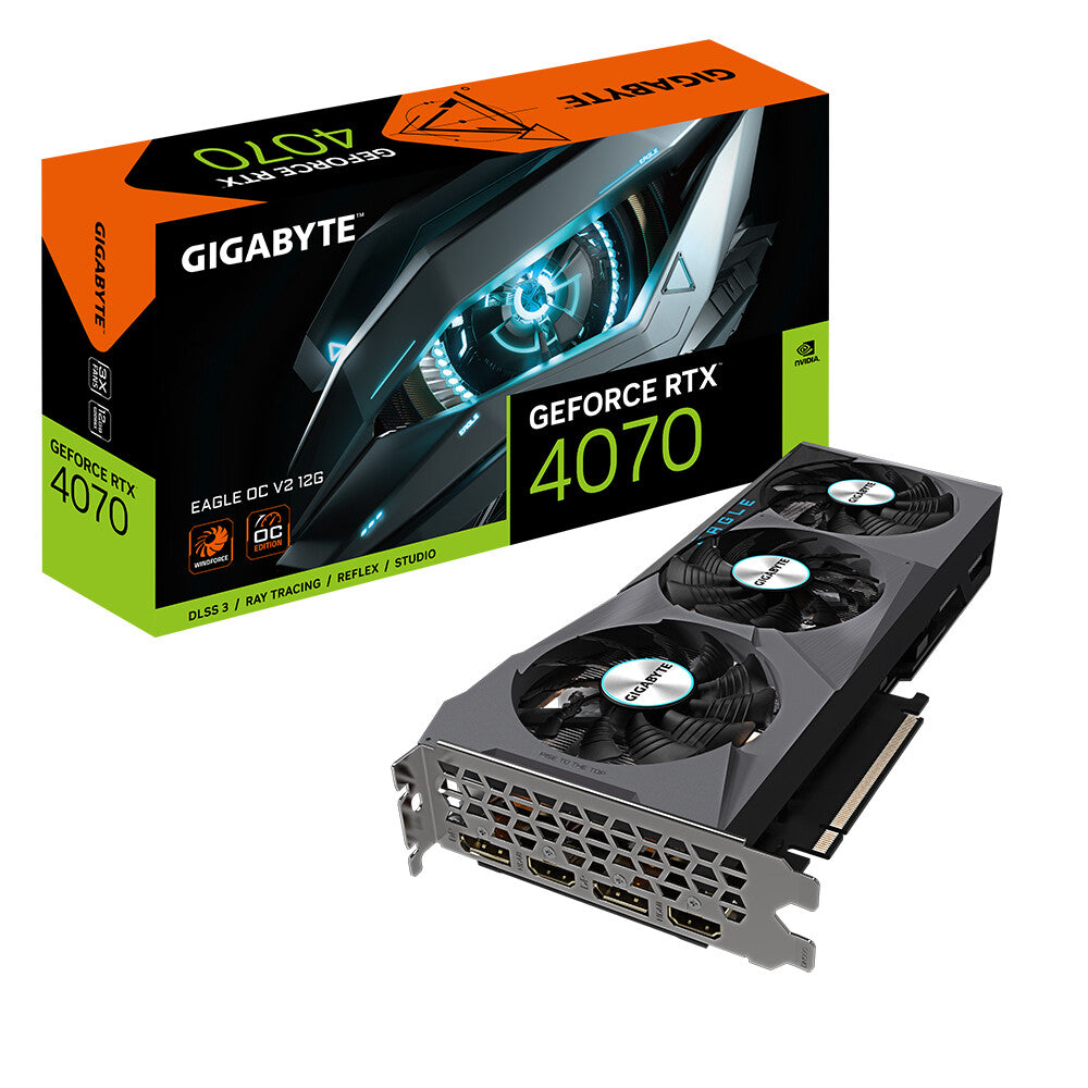 Gigabyte EAGLE OC V2 12G - NVIDIA 12 GB GDDR6X GeForce RTX 4070 graphics card