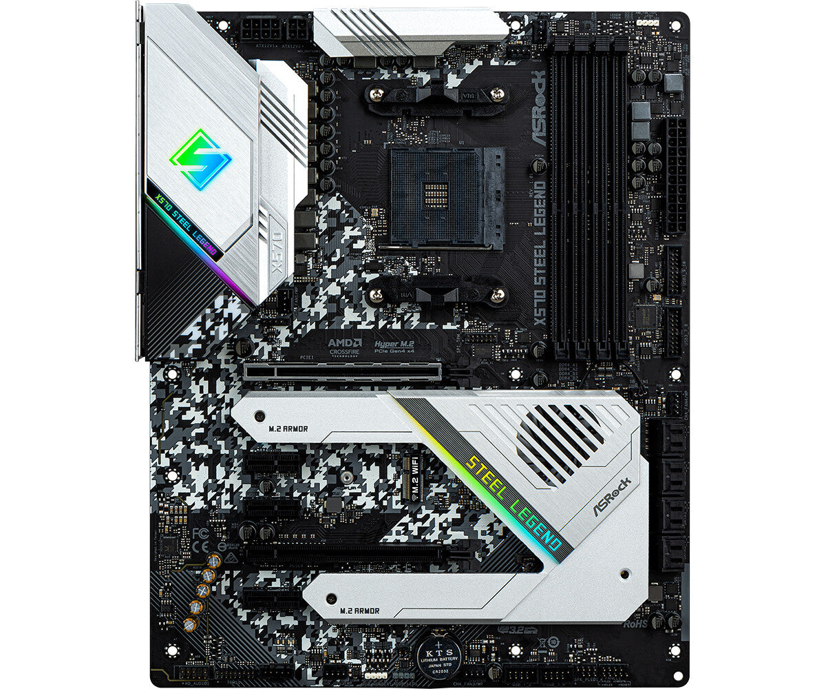 Asrock X570 Steel Legend ATX motherboard - AMD X570 Socket AM4