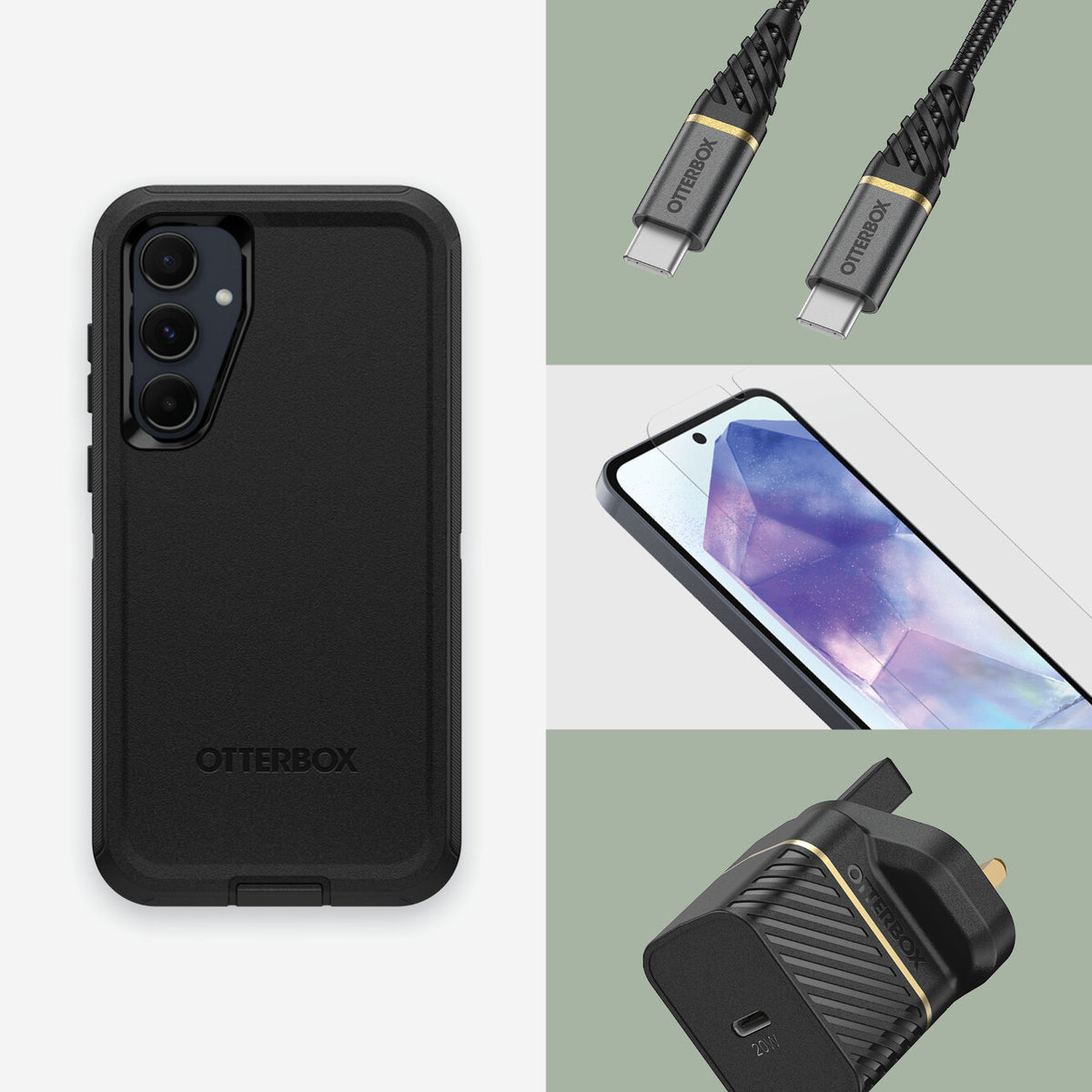 OtterBox Defender Series for Galaxy A55 (5G) in Black