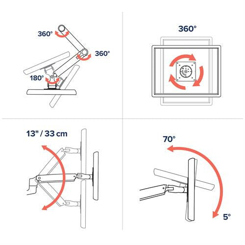 Ergotron LX Series 45-241-026 - Desk monitor mount for upto 86.4 cm (34&quot;)