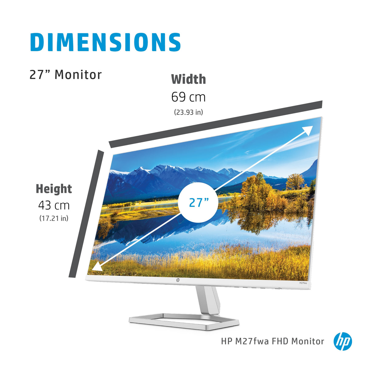 HP M27FWA - 68.6 cm (27&quot;) - 1920 x 1080 pixels - Full HD LCD Monitor