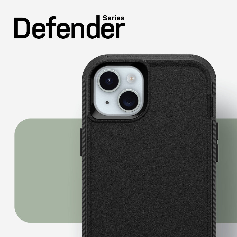 OtterBox Defender Series for iPhone 15 in Black - No Packaging