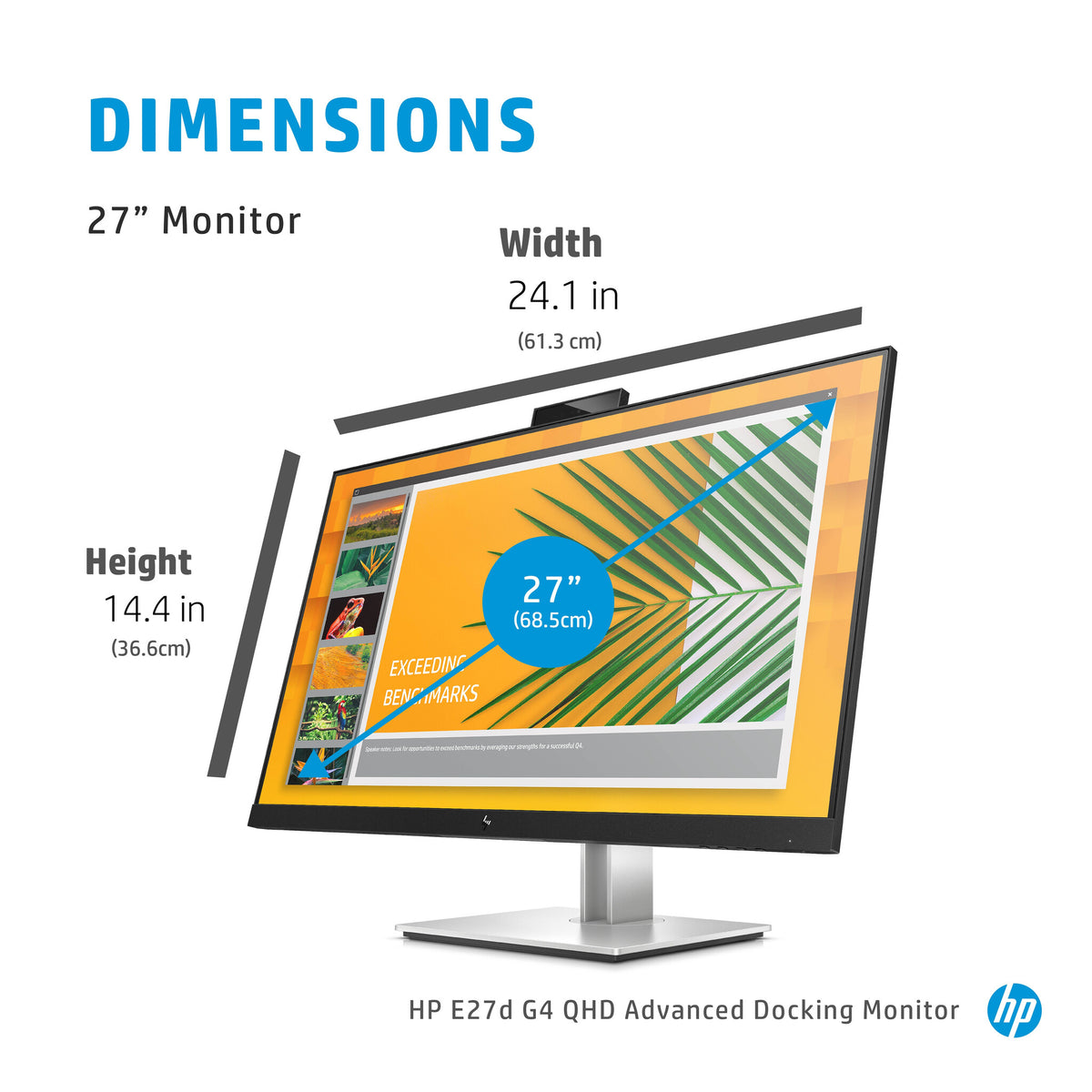 HP E27D G4 - 68.6 cm (27&quot;) - 2560 x 1440 pixels Quad HD LED Monitor