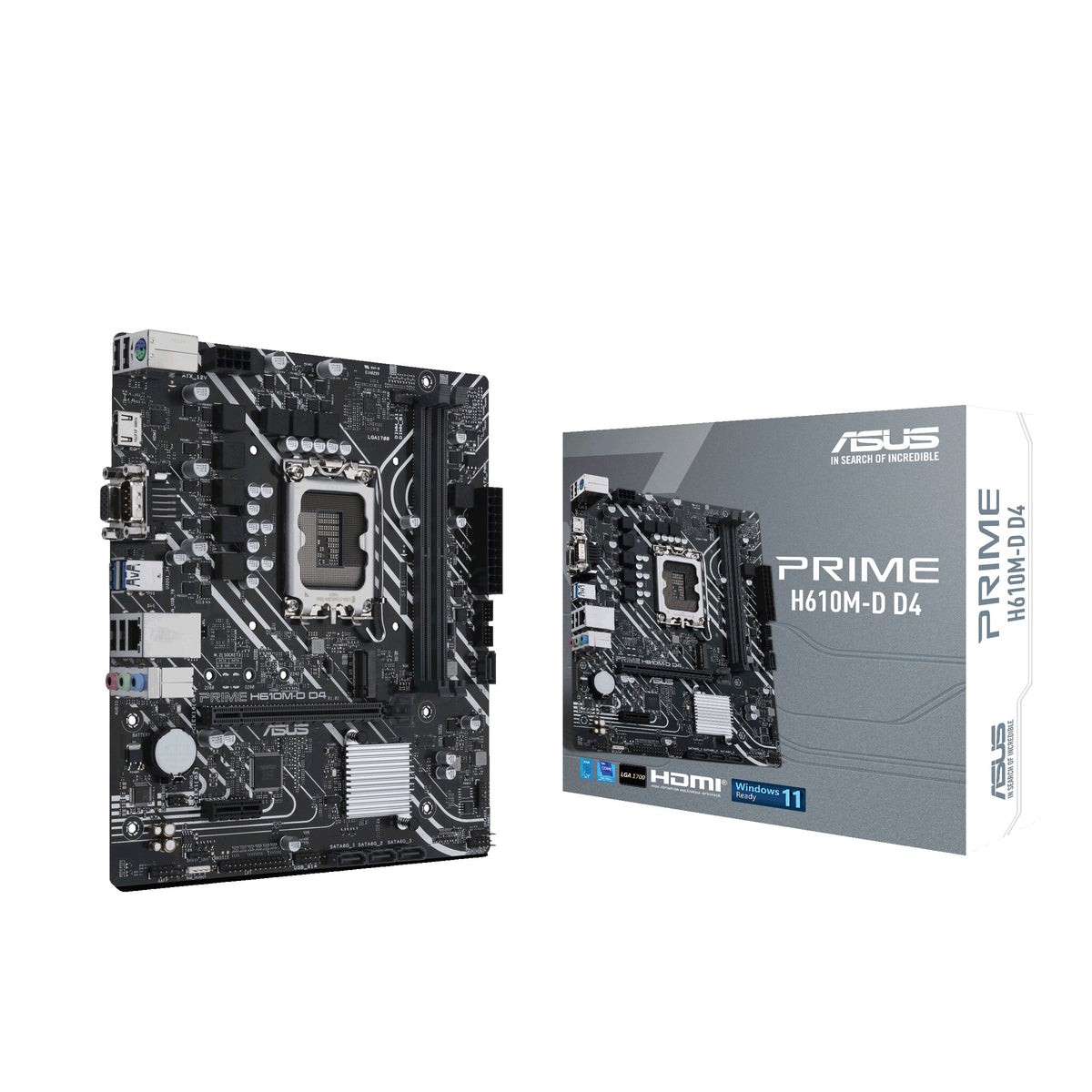 ASUS PRIME H610M-D D4 micro ATX motherboard - Intel H610 LGA 1700