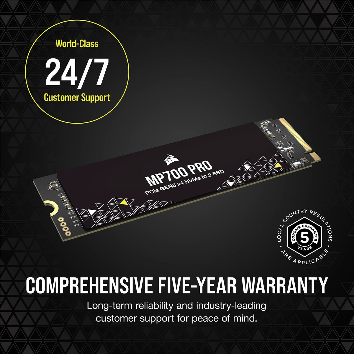 Corsair MP700 PRO - PCI Express 5.0 3D TLC NAND NVMe M.2 SSD - 2 TB