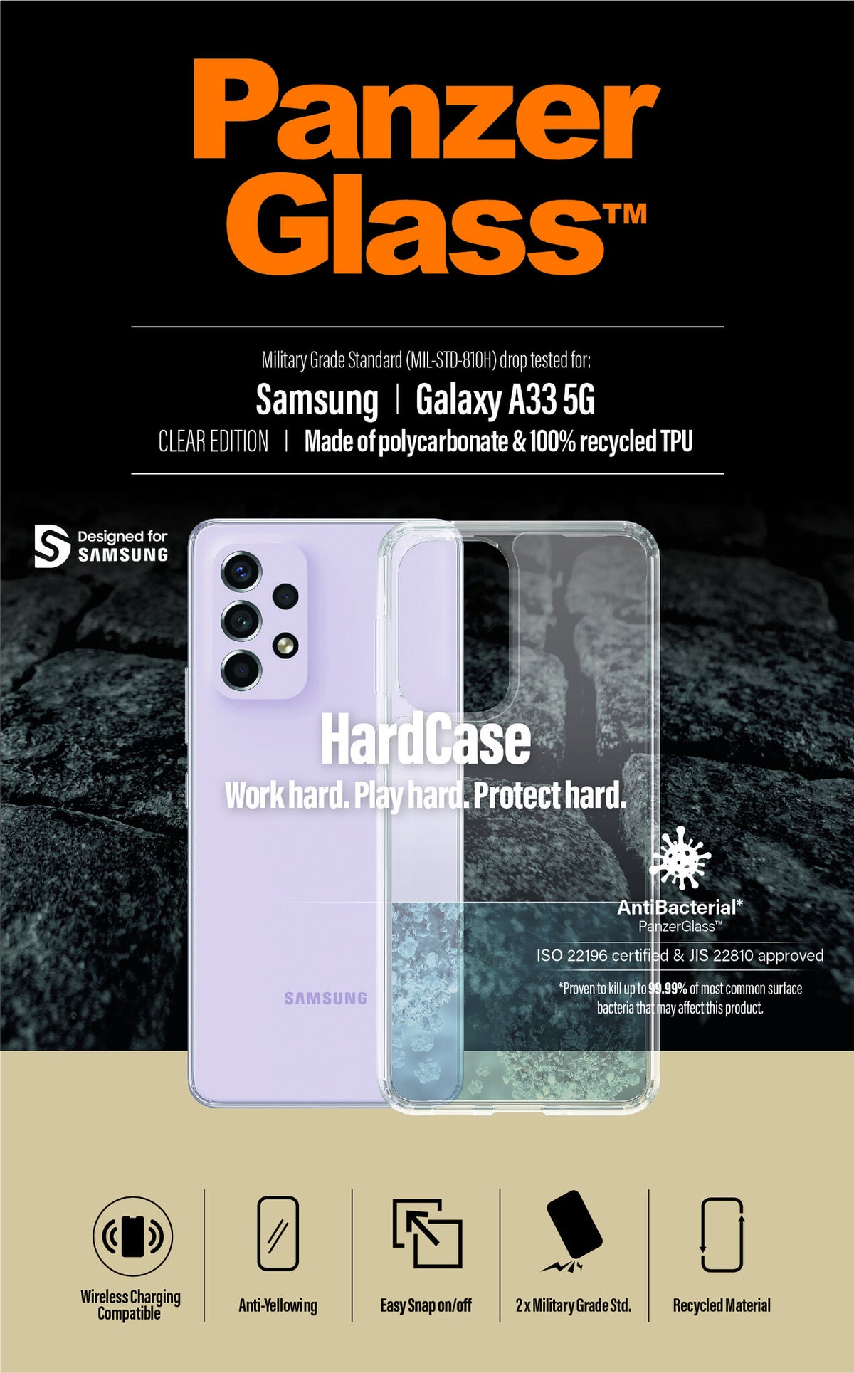 PanzerGlass ® HardCase for Galaxy A33 (5G) in Transparent