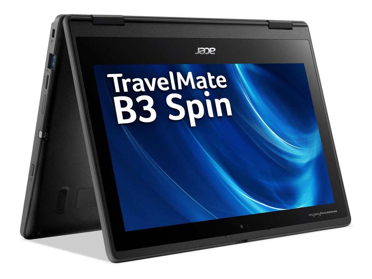 Acer TravelMate Spin B3 - 29.5 cm (11.6&quot;) - Touchscreen - Intel® Celeron® N5100 - 4 GB DDR4-SDRAM -128 GB eMMC - Wi-Fi 6 - Windows 11 Pro Education - Black