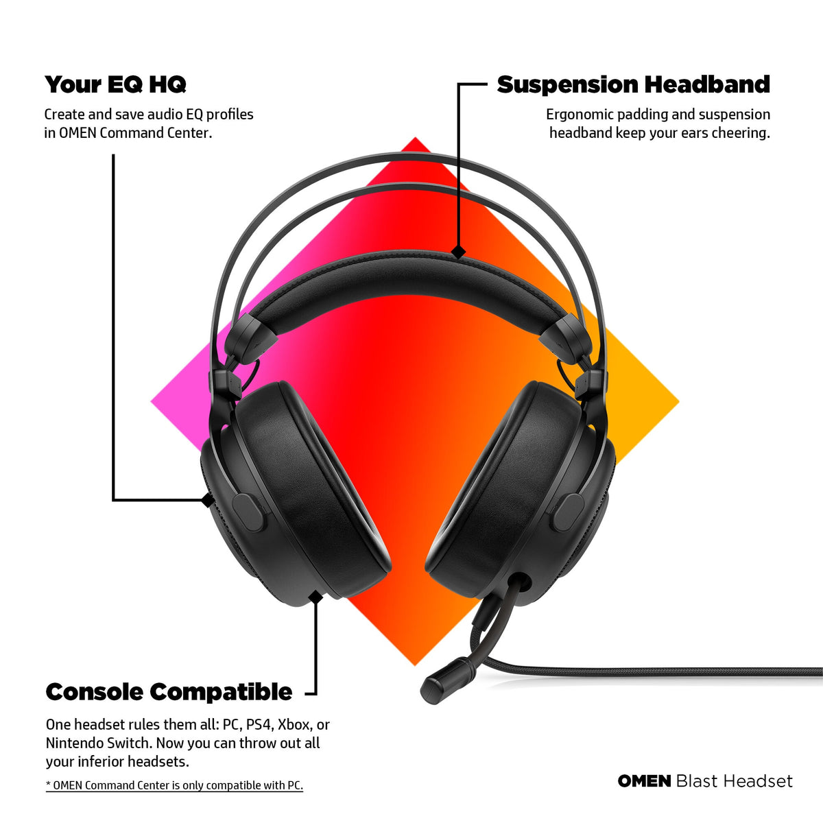 HP OMEN Blast - Wired Gaming Headset in Black