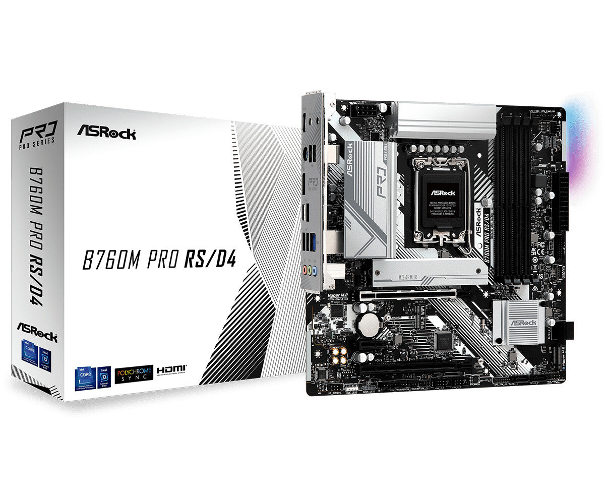 Asrock B760M PRO RS/D4 micro ATX motherboard - Intel B760 LGA 1700