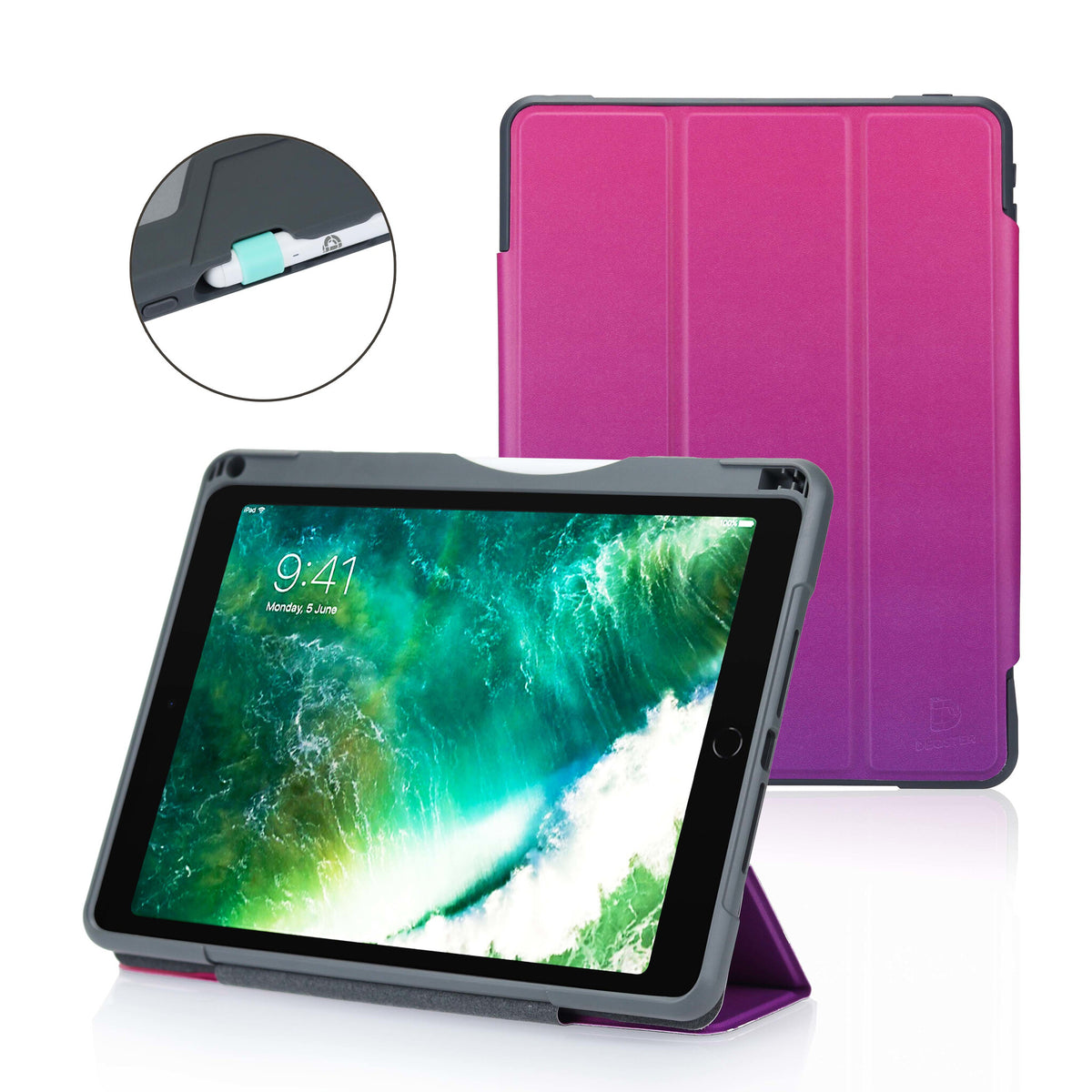 DEQSTER Rugged Case #RQ1 for 10.2&quot; iPad in Pink Flow