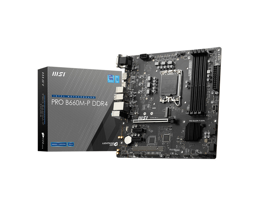 MSI PRO B660M-P DDR4 micro ATX motherboard - Intel B660 LGA 1700