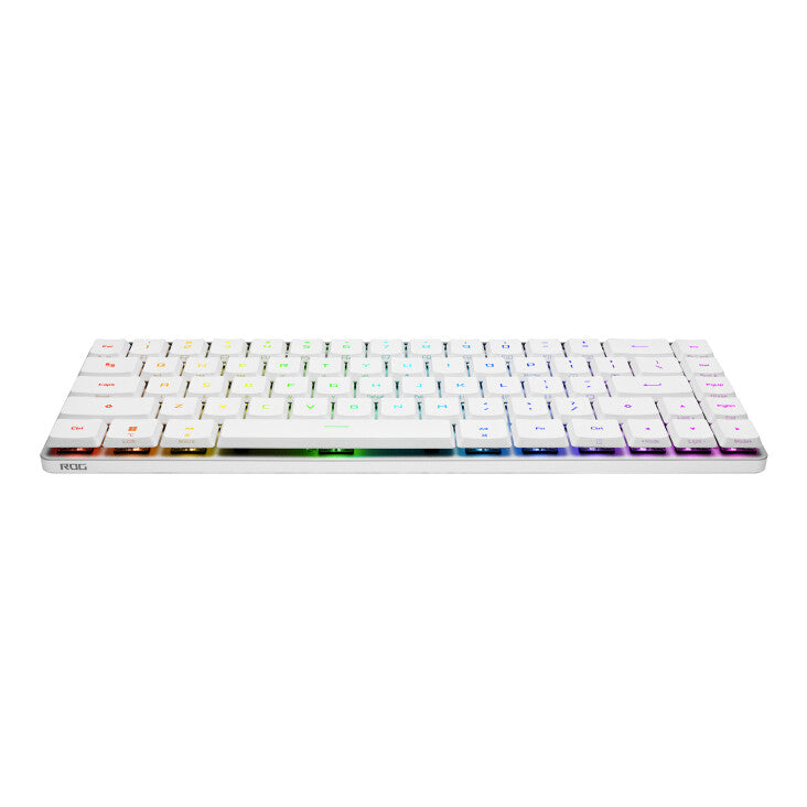 ASUS ROG Falchion RX Low Profile - USB Wired + RF Wireless + Bluetooth RGB Optical Keyboard in White (QWERTZ)