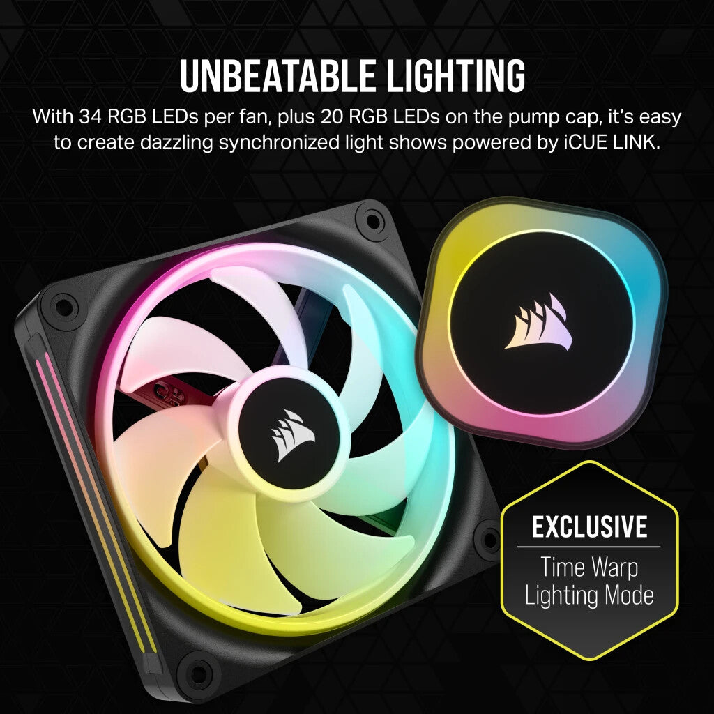 Corsair iCUE H150i RGB - All-in-one Liquid Processor Cooler in Black - 360mm