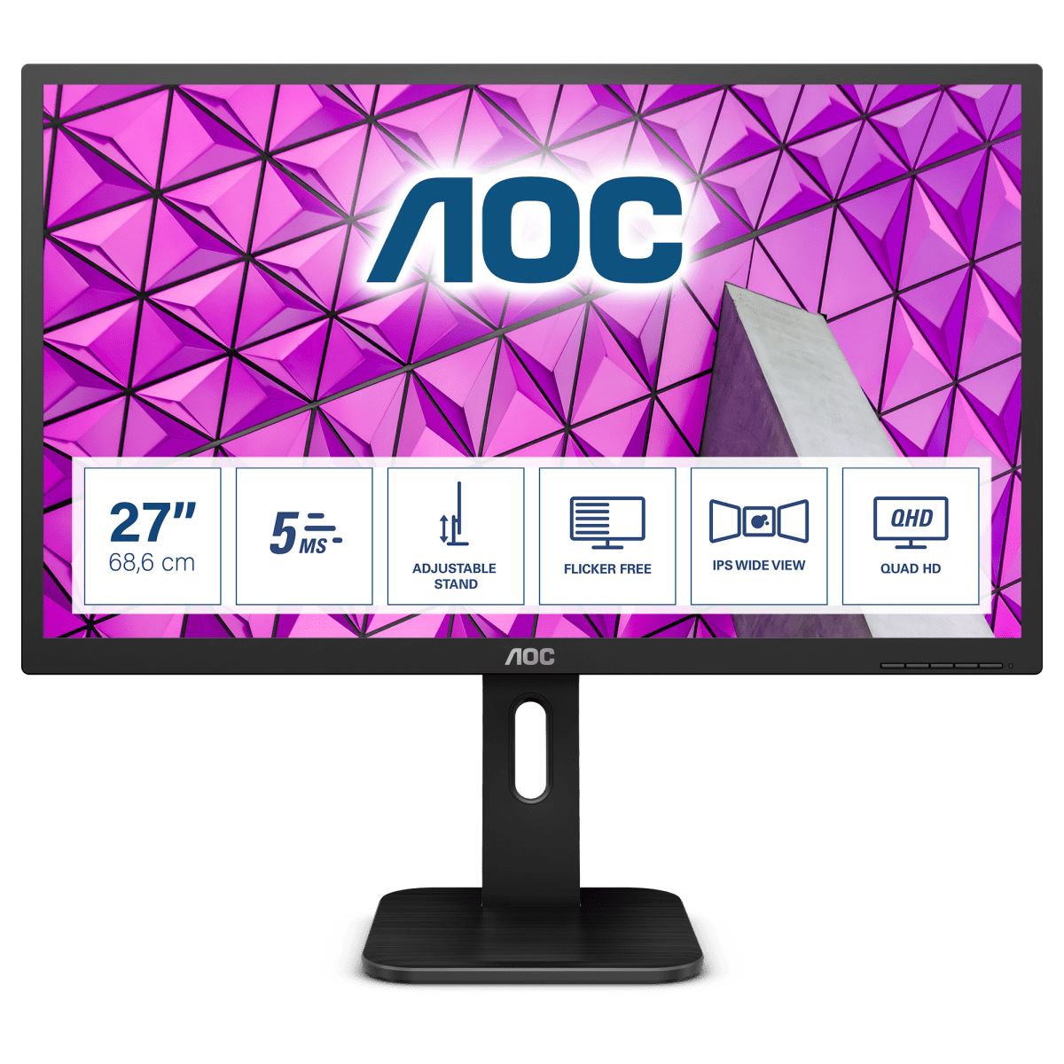 AOC P1 Q27P1 Computer Monitor 68.6 cm (27&quot;) 2560 x 1440 pixels Quad HD LED Black